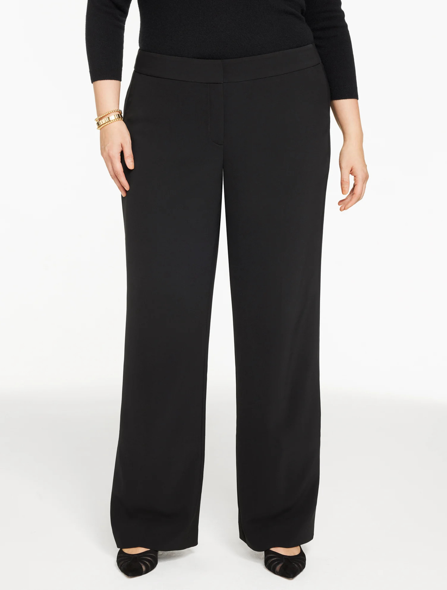 Trouser Leg Corduroy Pull-On Pants | Talbots