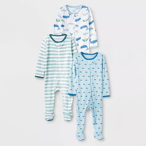Baby Boys' 3pk Sleepy Tides Zip-Up Sleep N' Play - Cloud Island™ | Target