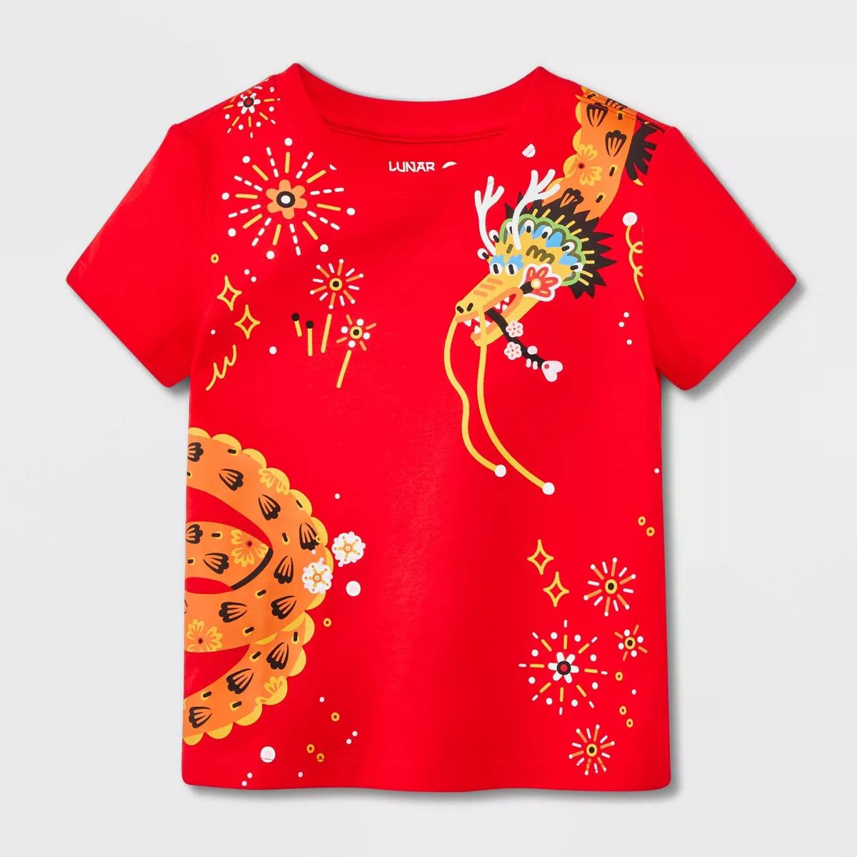 Lunar New Year Toddler Short Sleeve 'Year of the Dragon' T-Shirt - Red | Target