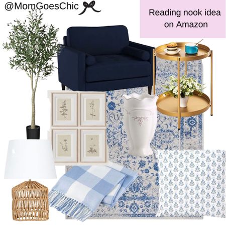 I recently ordered this chair and table to make a cute reading nook in the corner of my living room. These are other items I’d style it with  

#LTKhome #LTKstyletip