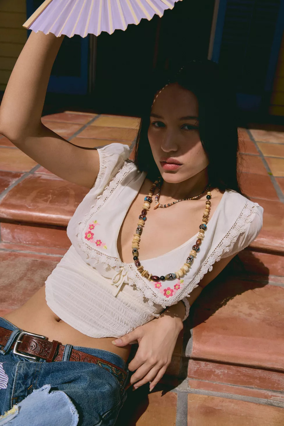 Kimchi Blue Frenchie Semi-Sheer Blouse | Urban Outfitters (US and RoW)