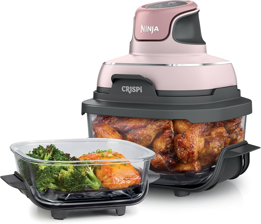 Ninja Crispi 4-in-1 Portable Glass Air Fryer Cooking System, 4 QT & 6 Cup Glass Containers with S... | Amazon (US)