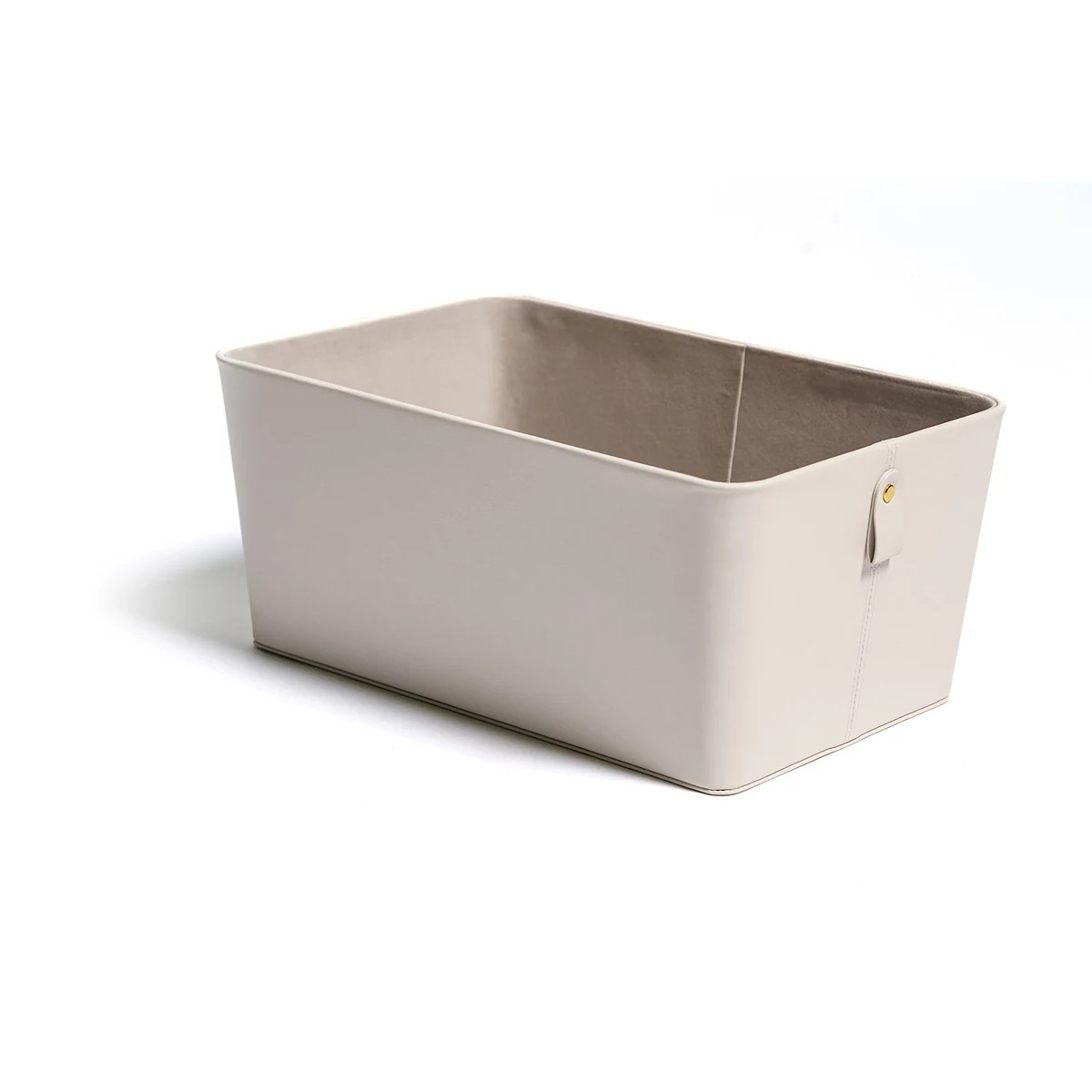 Folden Lane Cream Faux Leather Medium Basket | Kohl's