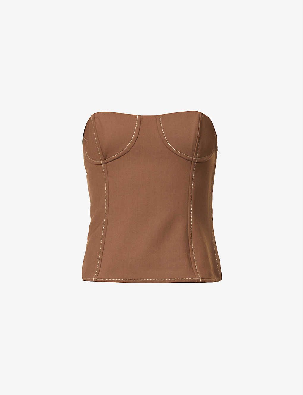 Adrian corset-bodice stretch-woven top | Selfridges