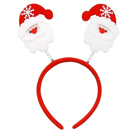 NICACE Christmas Headbands Holiday Bouncy Headbands | Santa Claus Headband, Christmas Springy Hea... | Amazon (US)