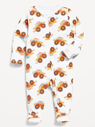 2-Way-Zip Printed Sleep &amp;amp; Play Footed One-Piece for Baby | Old Navy (US)