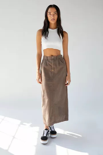 Urban Renewal Remade Overdyed Denim Maxi Skirt | Urban Outfitters (US and RoW)