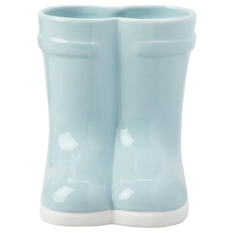 Small Ceramic Rain Boot Vase (Blue) | Walmart (US)