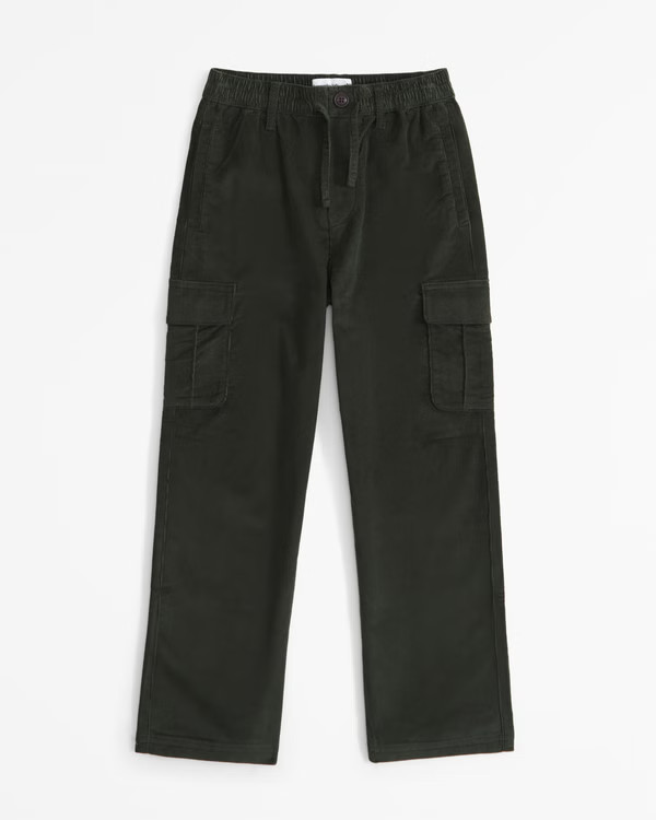 baggy pull-on corduroy cargo pants | Abercrombie & Fitch (US)