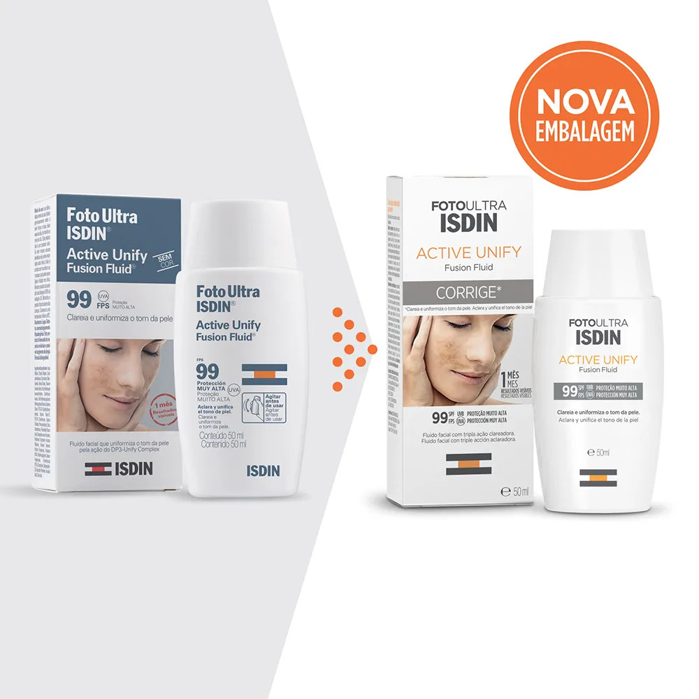 Clareador Facial Isdin Foto Ultra Active Unify FPS 99 50 ml | Amobeleza (BR)