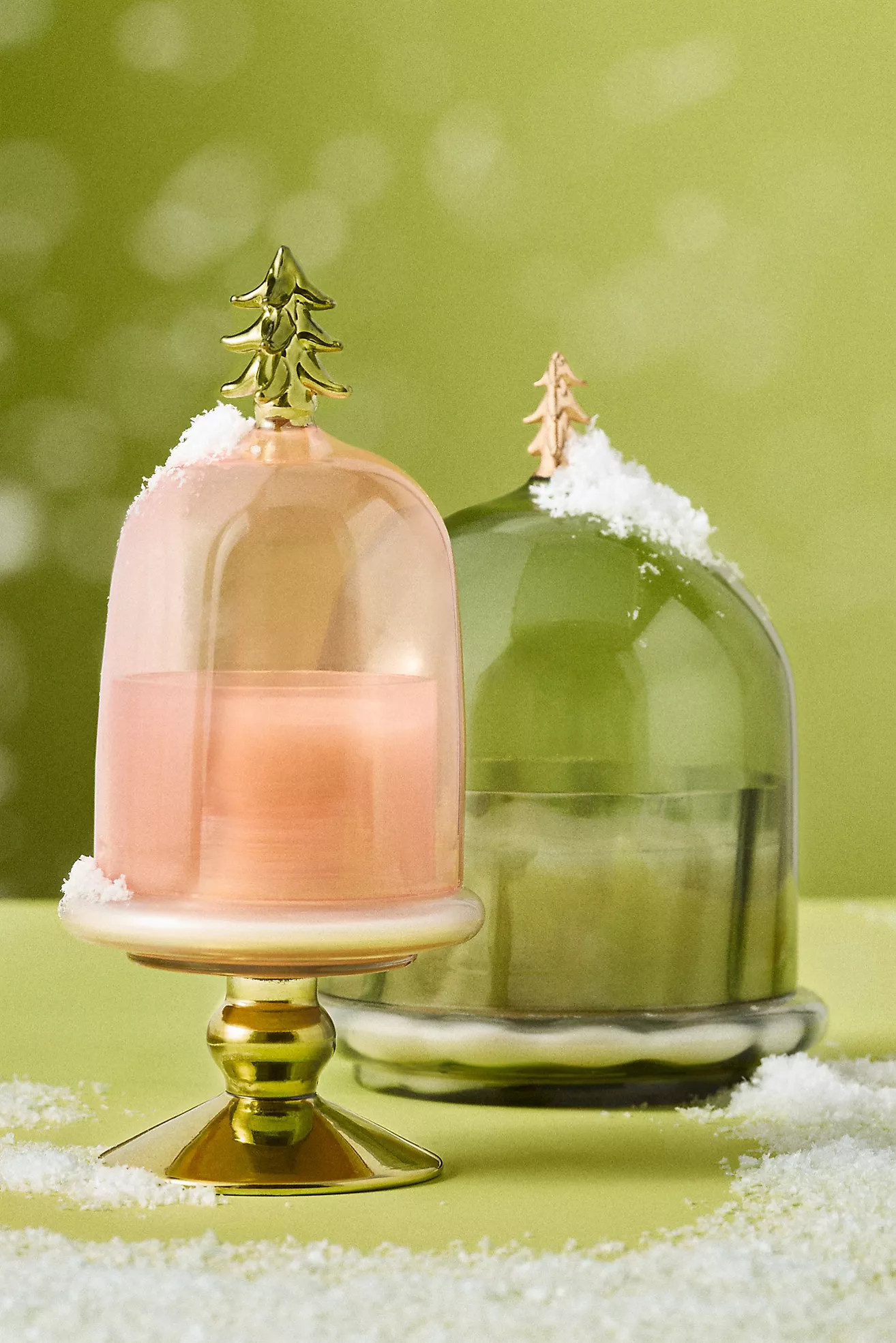 Christmas Tree Woody Fresh Balsam & Cedarwood Glass Cloche Candle | Anthropologie (US)