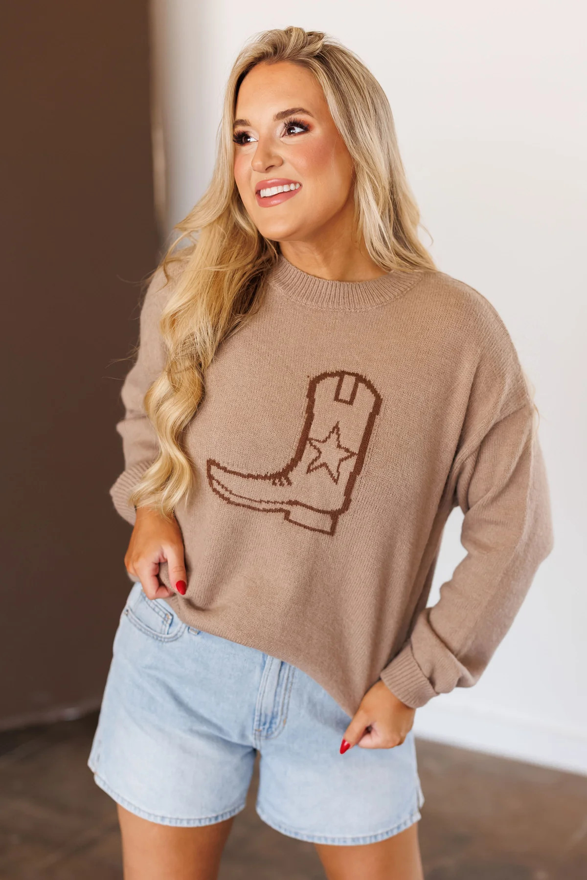 Cowgirl Boot Sweater | Landry Kate