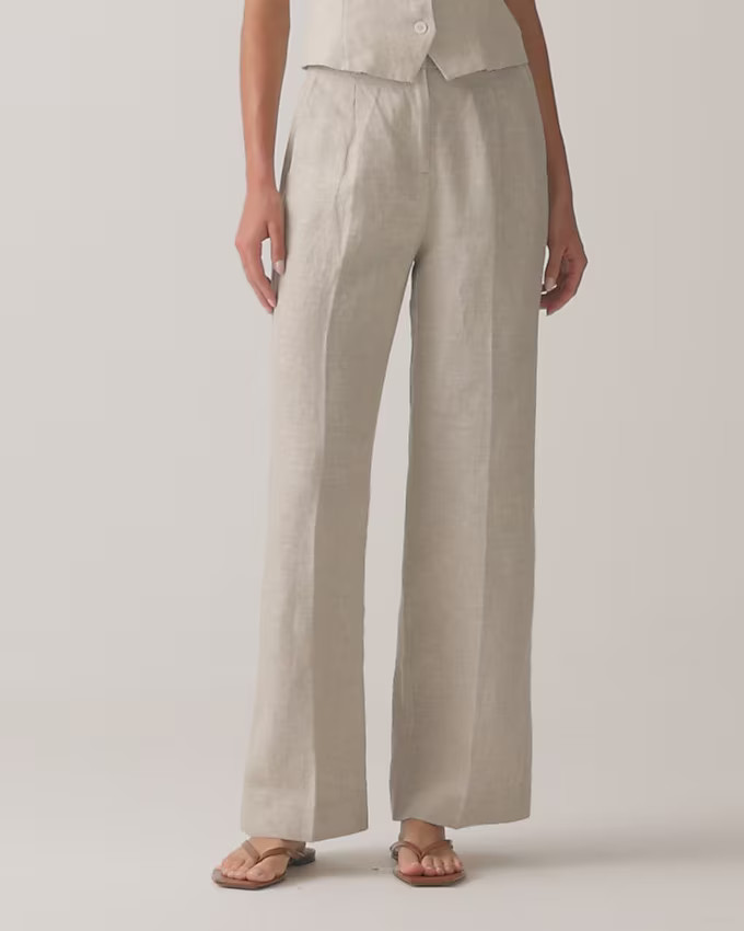 Wide-leg Essential pant in linen | J. Crew US