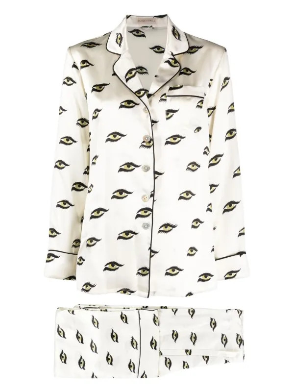 Lila eye-print pajama set | Farfetch Global