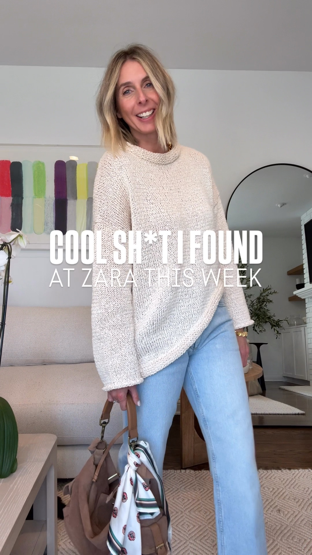 zara never disappoints!!

WHITE V NECK SWEATER - small. i added my own belt to add a little interest but this is also killer without. just check out my last post! 👌 

JEANS - size 38. THE greatest wash and i love love love how the green is tucked. just so so good! 😮‍💨

BLUE RUFFLE SHIRT - wearing the xl. size the hell UP! i initially thought this was a cape but there is an elasticated top underneath. how cool. how unique. very chloe-esque! LOVE!!! 🩵

WHITE JEANS - size 36. the slightest barrel. perfection for spring and summer. KILLER pair of jeans! 

CAMEL DEMIN TANK - medium. how cool is this?!! love the color - totally chic. the shape is cool. easy piece to pair with your white jeans. love!! 

CREAM TOP - medium. how unique and cool! perfect for a little vacay or summer stylin’ - love it!!!

ASYMMETRIC SWEATER - medium. RESTOCK ALERT!! if you missed out last time snag this now. easiest way to elevate your look! just throw on with a slim fitting jean!! 😮‍💨 

🤍🤍🤍🤍🤍🤍🤍🤍🤍🤍🤍

elevated every day style. zara. zara haul. zara style. effortless style. viral sweater. 

#LTKootd #LTKgrwm #LTKOver40