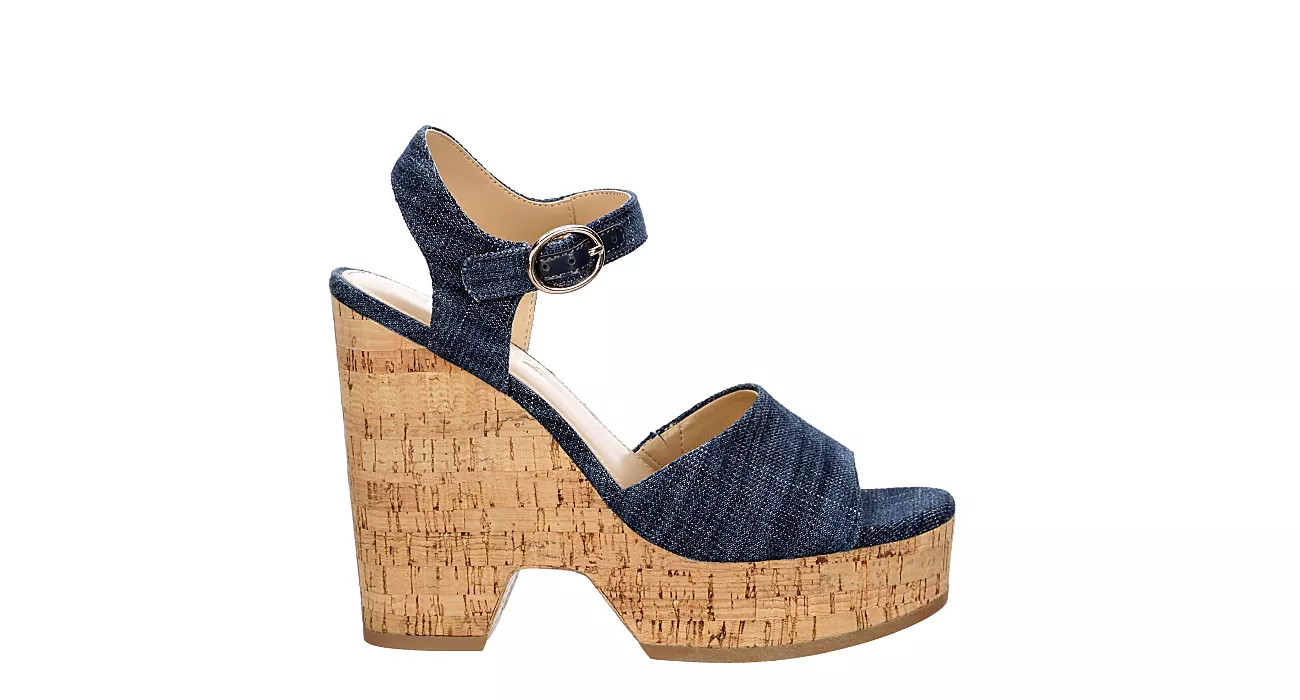 Michael By Michael Shannon Womens Maria Wedge Sandal - Denim | Rack Room Shoes