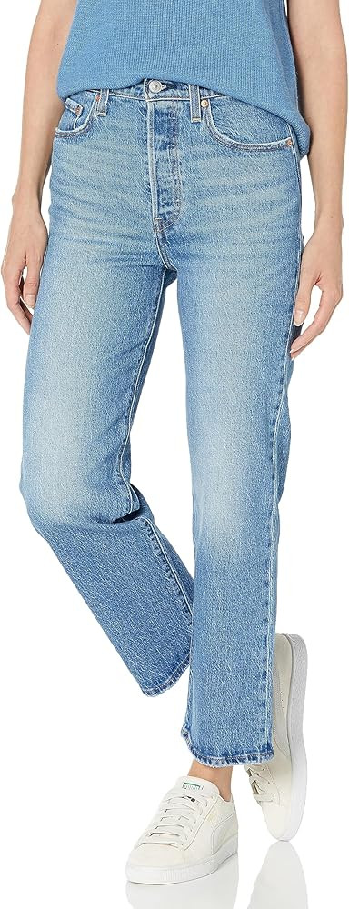 Levi's Women's Premium Ribcage Straight Ankle Jeans | Amazon (US)