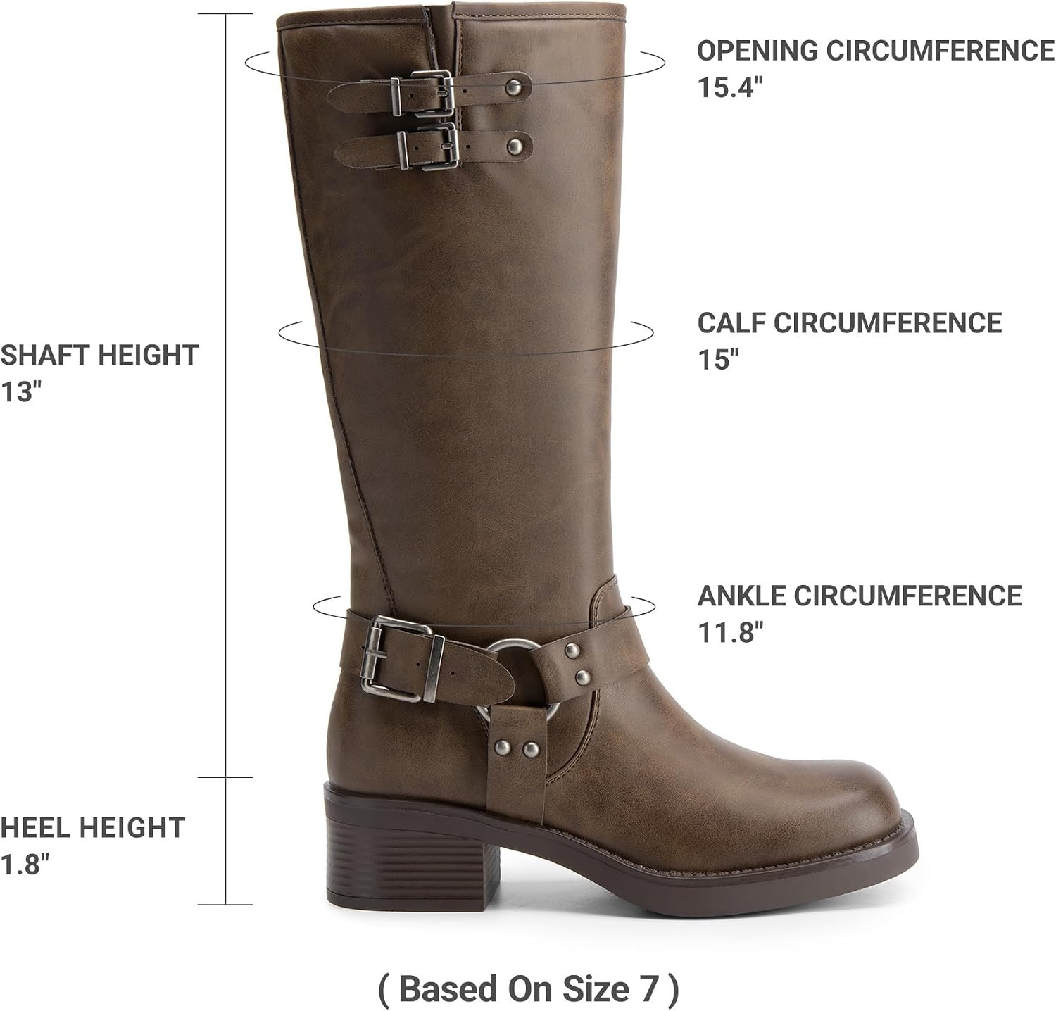 DREAM PAIRS Women's Moto Knee High Boots | Amazon (US)