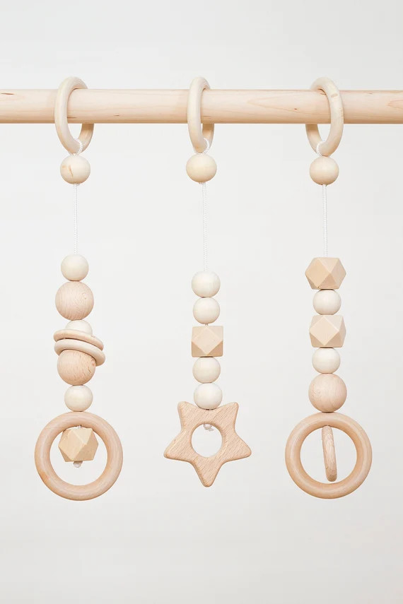 Handmade hangers-toys for baby gym set of three  Baby gift | Etsy | Etsy (US)