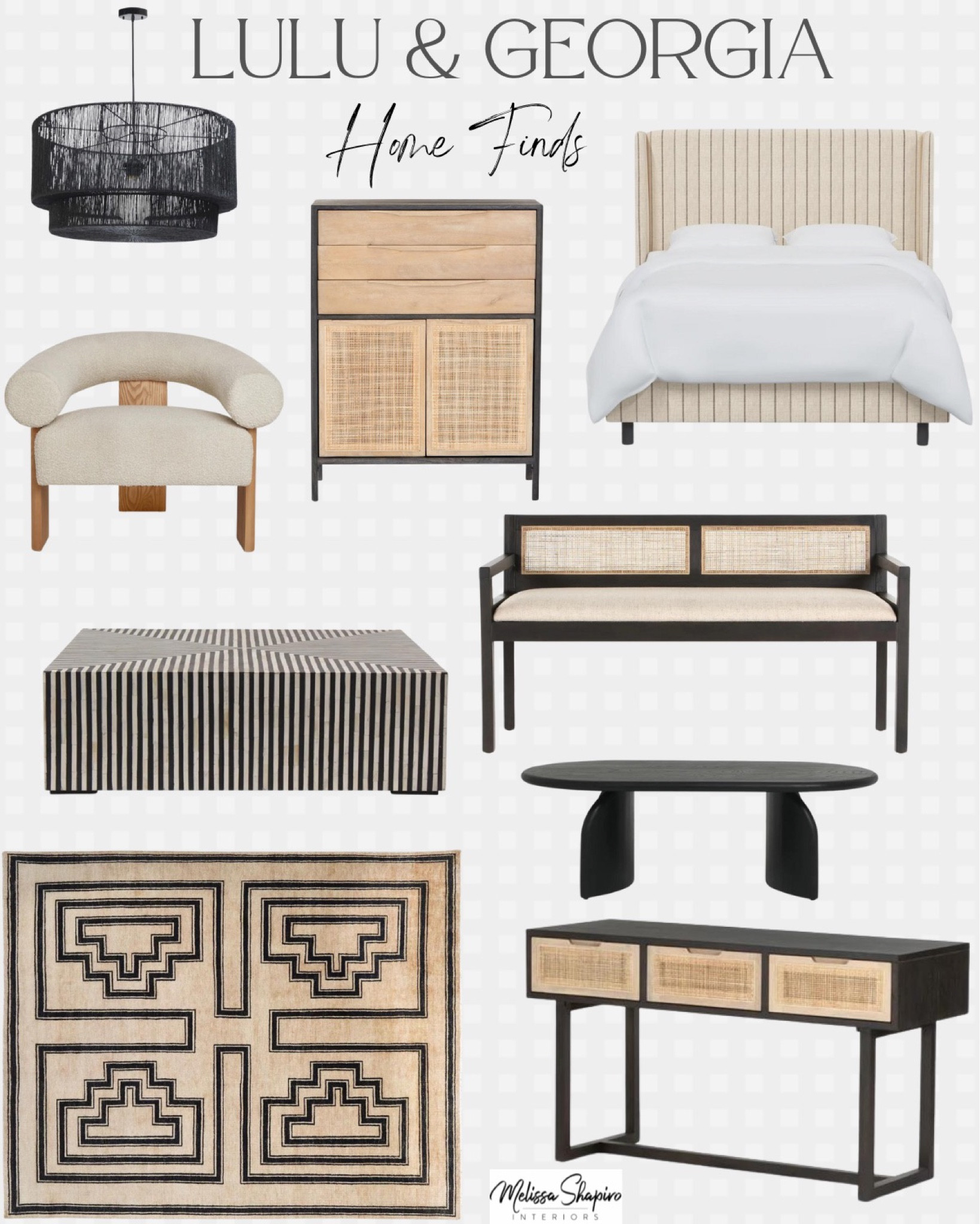 Lulu & Georgia black and white and neutral home furniture finds.  High-quality and beautiful furniture #homefinds #neutralhome #luluandgeorgia

Bed, bedroom, lighting, bench, cane furniture, area rug, coffee table, cabinet, console, entry, entryway, accent chair

#LTKhome #LTKSeasonal #LTKstyletip