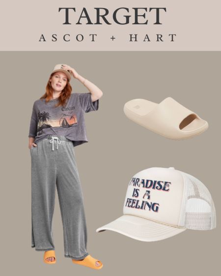 New Ascot and Hart wide leg pants and graphic tee, graphic trucker hat



#LTKstyletip #LTKunder50 #LTKSeasonal