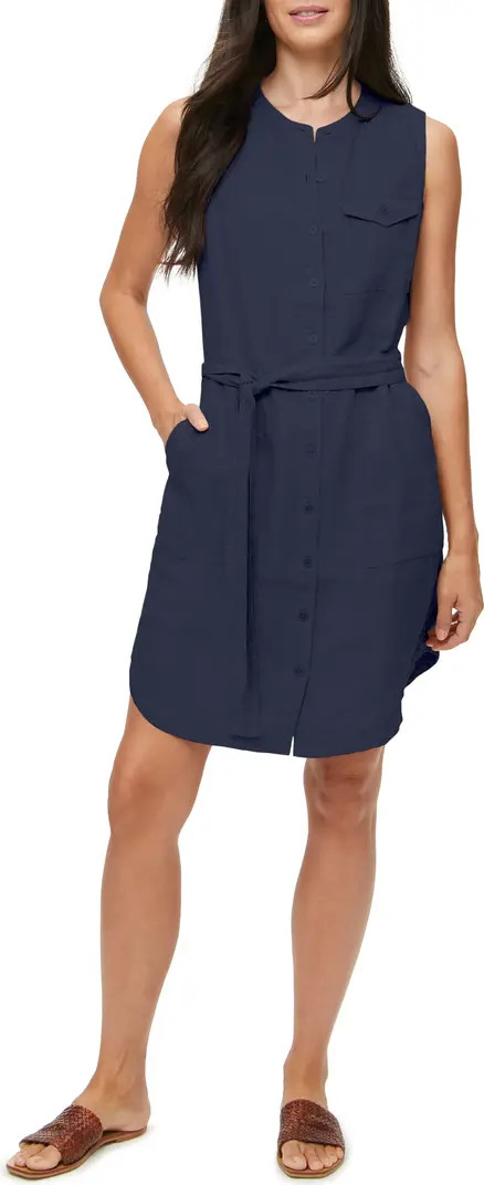 Brady Tie Waist Linen Dress | Nordstrom