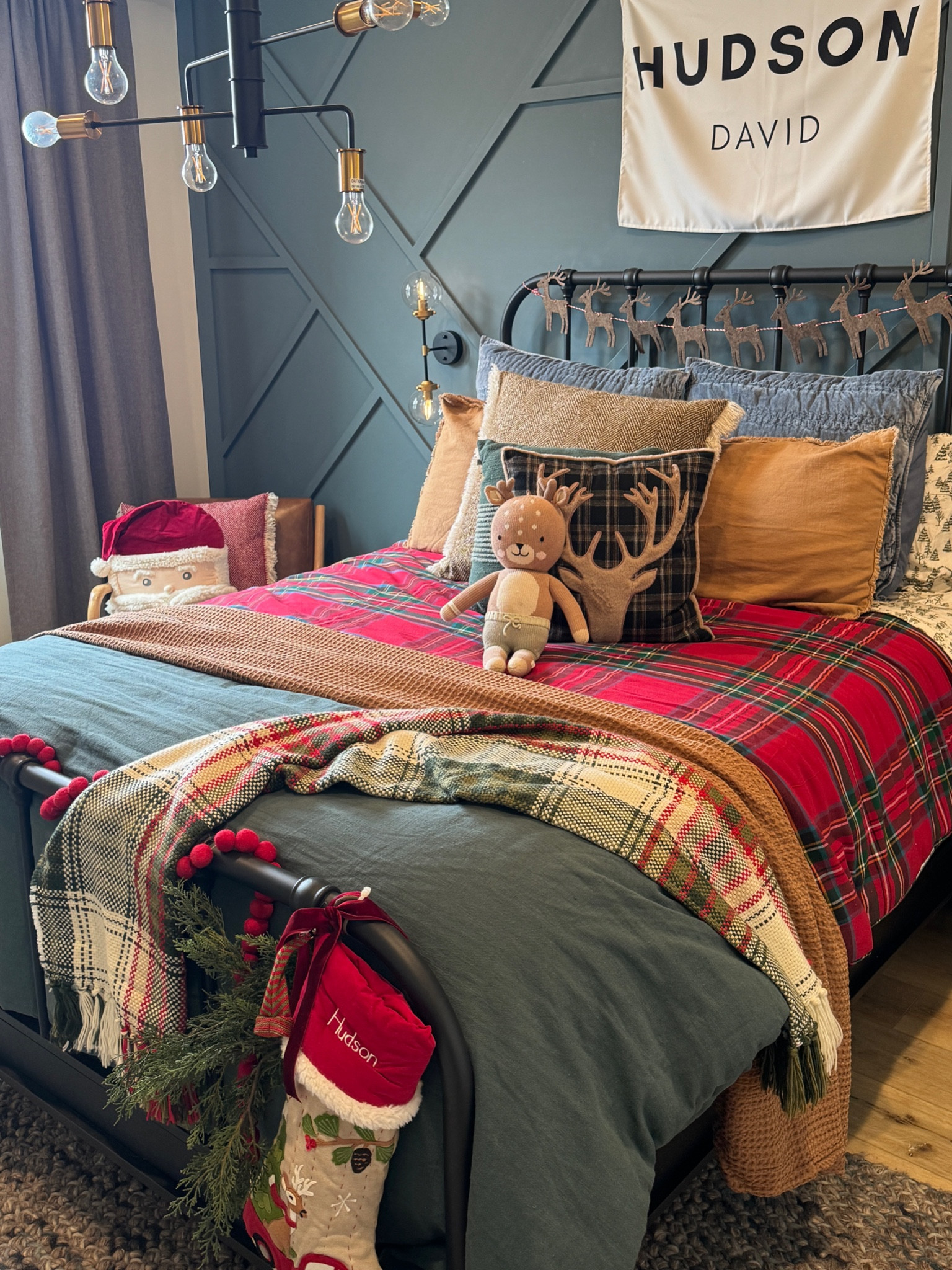 So fun decorating the kids rooms this season! @levatexhe was my go to for their plaid comforter. 

#LTKSeasonal #LTKHome #LTKHoliday