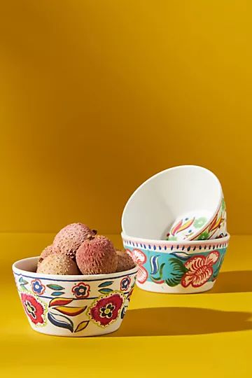 Bamboo Melamine Hibiscus Bowl | Anthropologie (US)