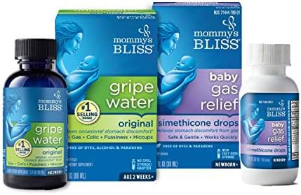 Mommy's Bliss Gripe Water Original 2 Fl Oz & Baby Gas Relief Drops 1 Fl Oz Combo Pack, Helps Reli... | Amazon (US)