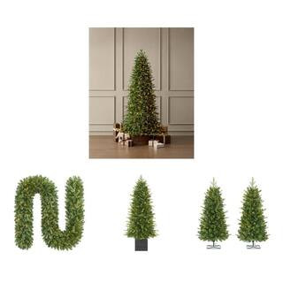 7.5 ft. Grand Duchess Twinkling Balsam Fir Slim LED Pre-Lit Artificial Christmas Tree T25 | The Home Depot