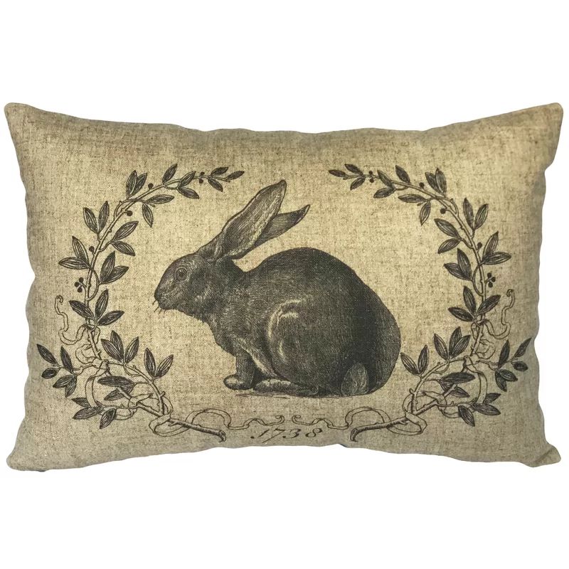 Campuzano French Rabbit Linen Lumbar Pillow | Wayfair North America