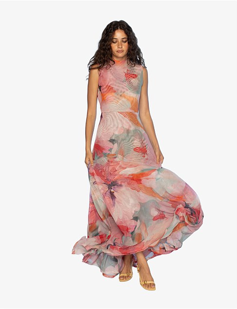 HomeBrandKachelLISA SLEEVLESS MESH MAXI DRESS | David Jones (Australia & New Zealand)