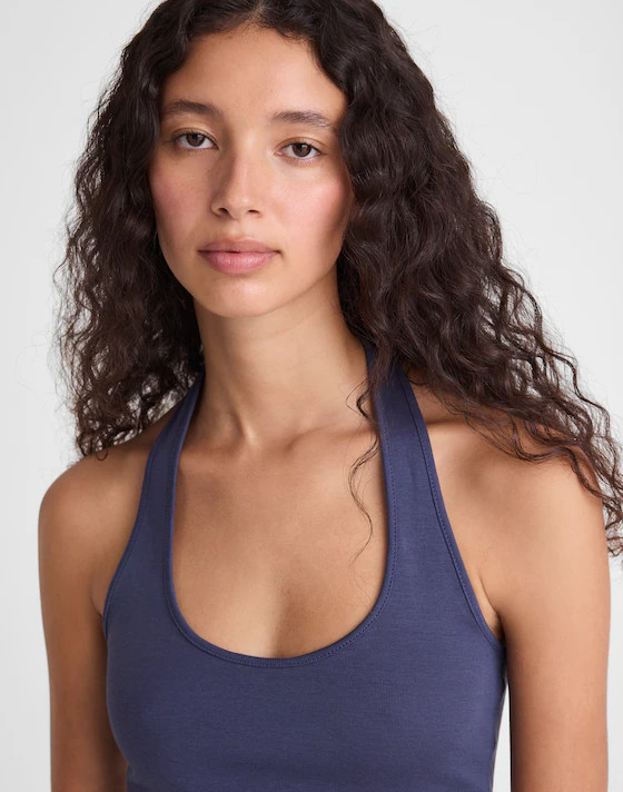 The '90s Halter Top in Compact Cotton | Madewell