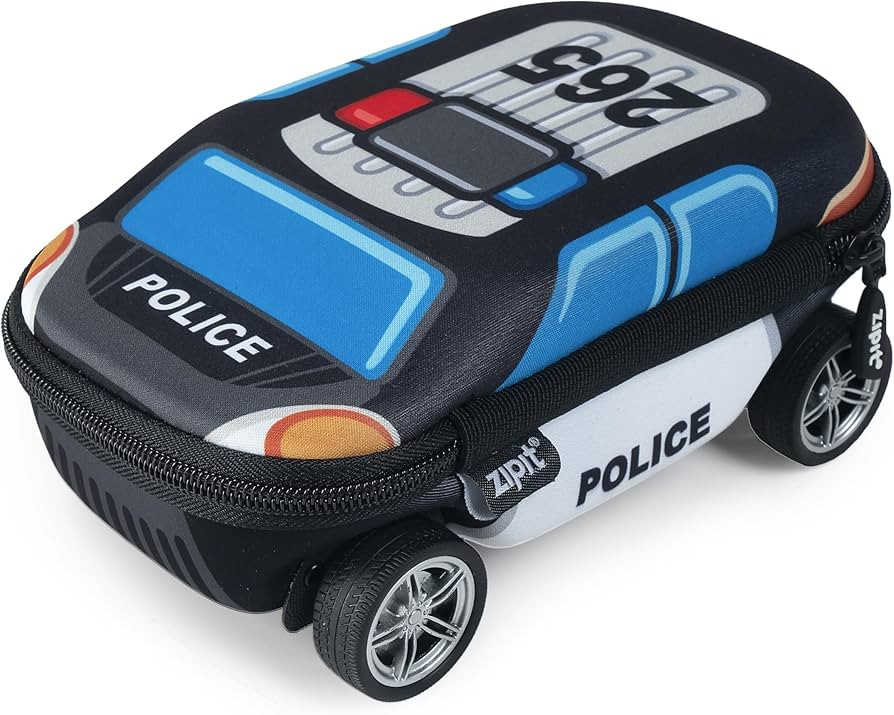 ZIPIT Police Car Pencil Case for Boys, Large Capacity Pencil Box for School | Amazon (US)