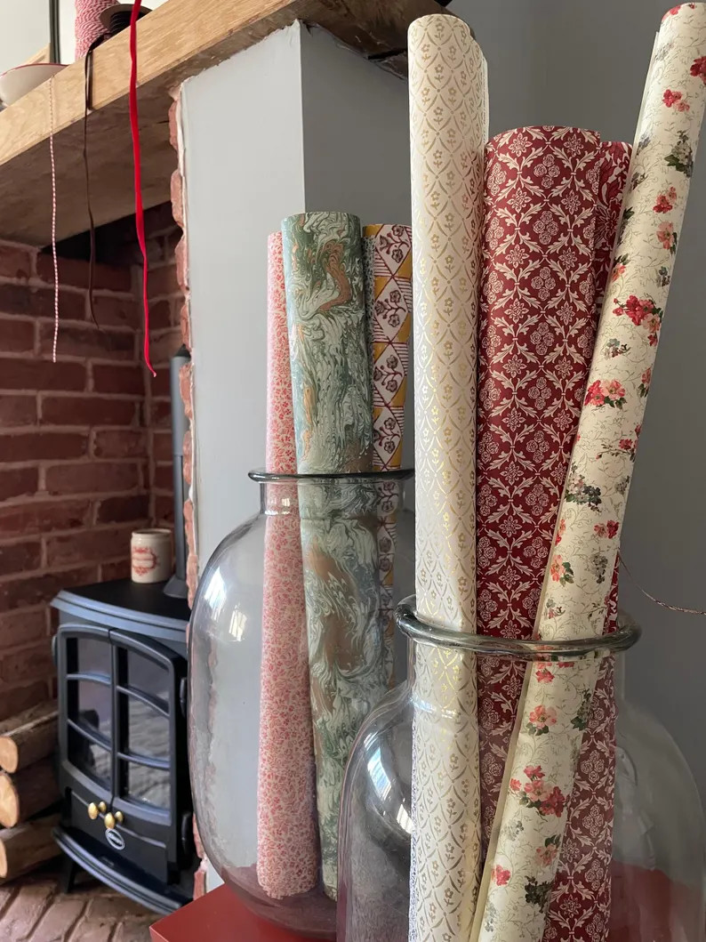 Italian Gift Wrapping Paper, Christmas, Birthday, Celebrations, Vintage, Ditsy Floral | Etsy (US)