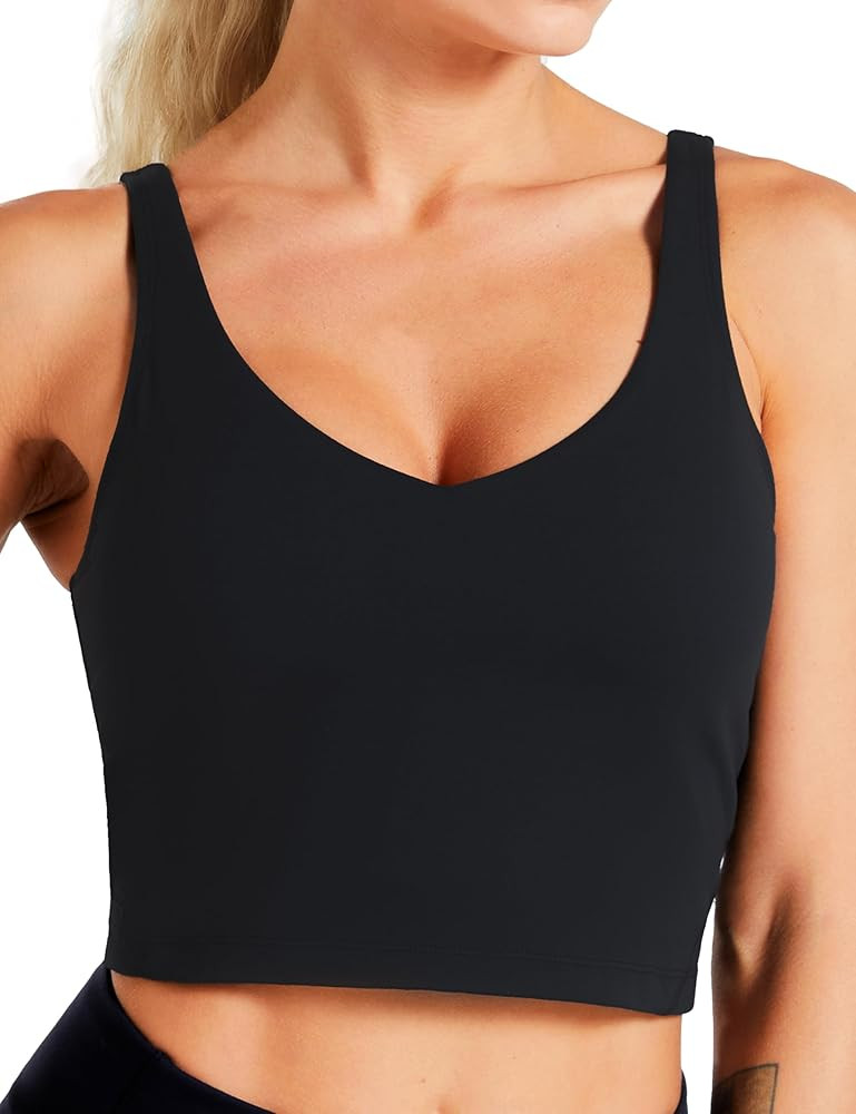 Dragon Fit Sports Bra for Women Longline Padded Bra Yoga Crop Tank Tops Fitness Workout Running T... | Amazon (US)