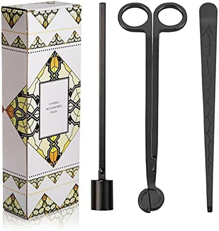 Cytheria 3 in 1 Candle Accessory, Candle Snuffer Wick Dipper Wick Trimmer Cutter Set with Gift Box f | Amazon (US)