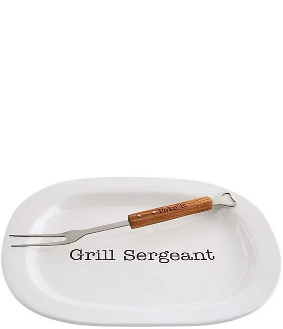 Grill Sergeant Platter with Skewer Fork | Dillards