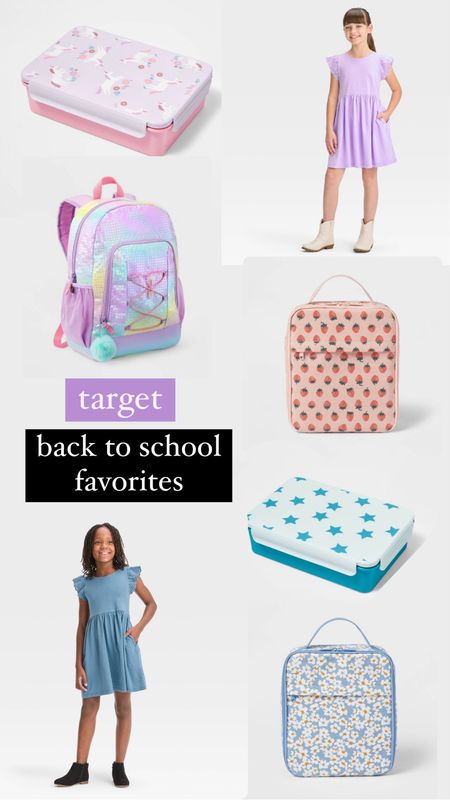 Back to school girl favorites from target! $10 strawberry and flower lunchboxes, affordable eyelet ruffle sleeve dresses for girls and toddlers, $4.99 bento box snack boxes for kids, sequin tie dye back pack #target #targetstyle #catandjack cat and  jack

#LTKBacktoSchool #LTKkids #LTKFind