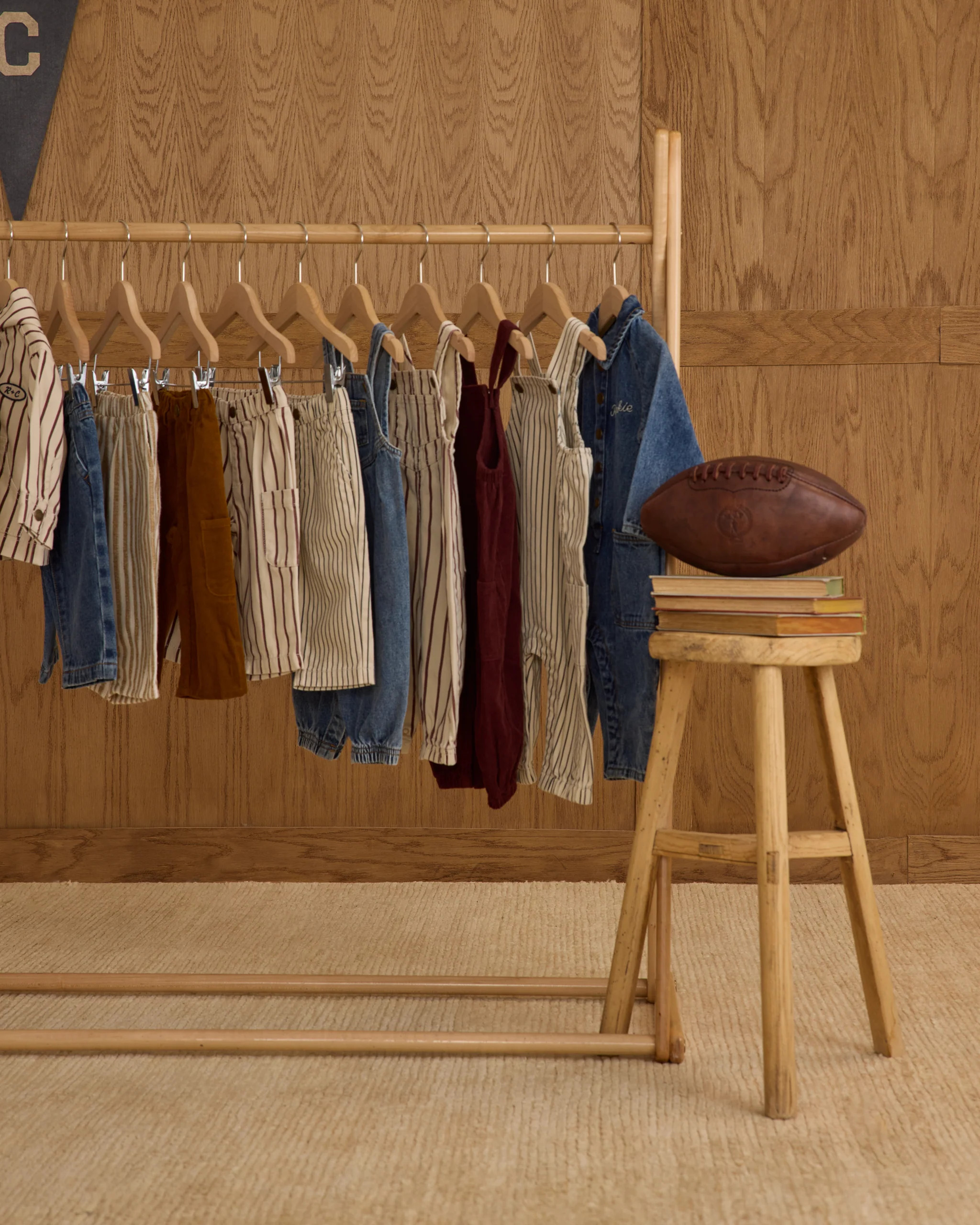 Cargo Baby Overall || Navy Pinstripe | Rylee + Cru