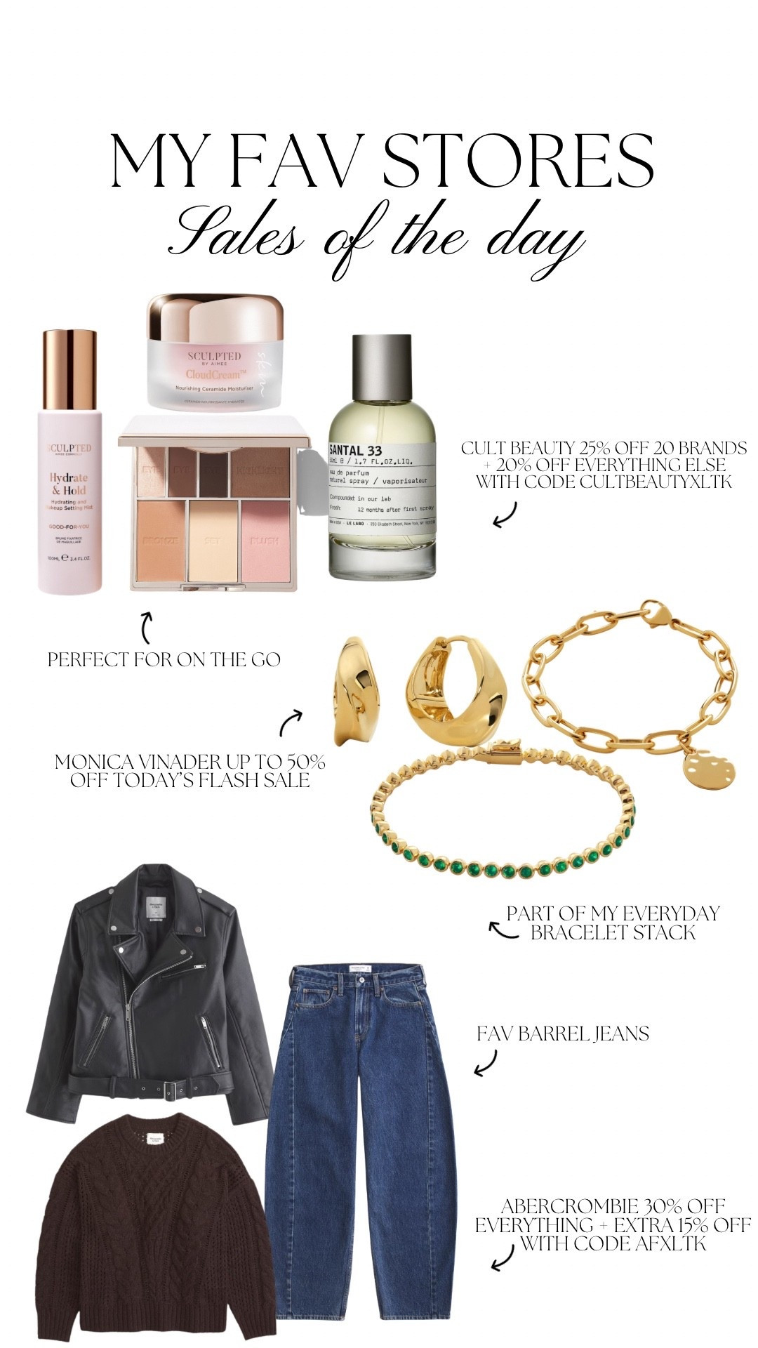 Black friday deals from cult beauty, monica vindar, and abercrombie! 

#LTKCyberWeek #LTKbeauty #LTKeurope