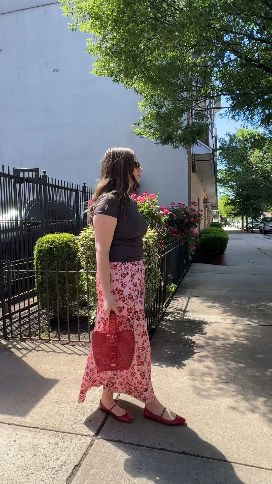 A maxi silk skirt is so fun to style for spring! Here I paired it with a brown baby tee and some red accessories. Simple but so cute! 

#LTKShoeCrush #LTKSeasonal #LTKFindsUnder100