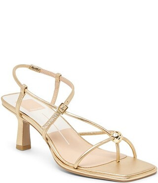 Mylee Leather Strappy Metallic Hardware Dress Sandals | Dillard's