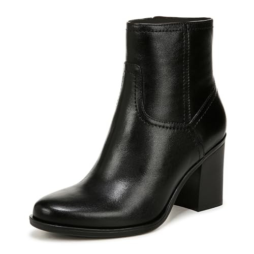 Naturalizer Womens Kalina Bootie Fashion Ankle Boot Black Leather 9.5 WW | Amazon (US)