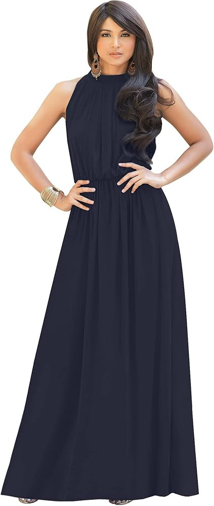 KOH KOH Sexy Sleeveless Summer Formal Flowy Casual Gown | Amazon (US)