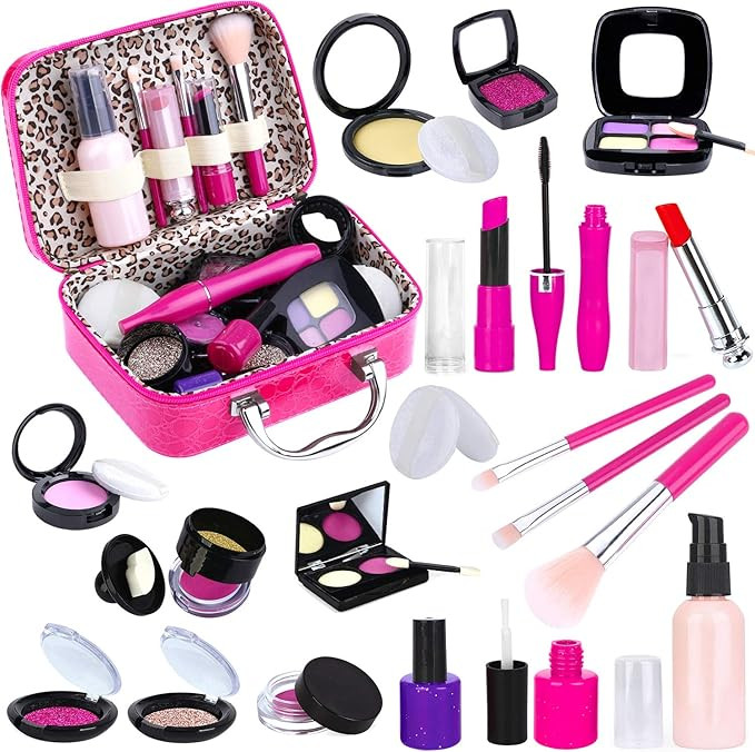 Tepsmigo Pretend Makeup Kit for Girls, Kids Pretend Play Makeup Set - with Cosmetic Bag for Birth... | Amazon (US)