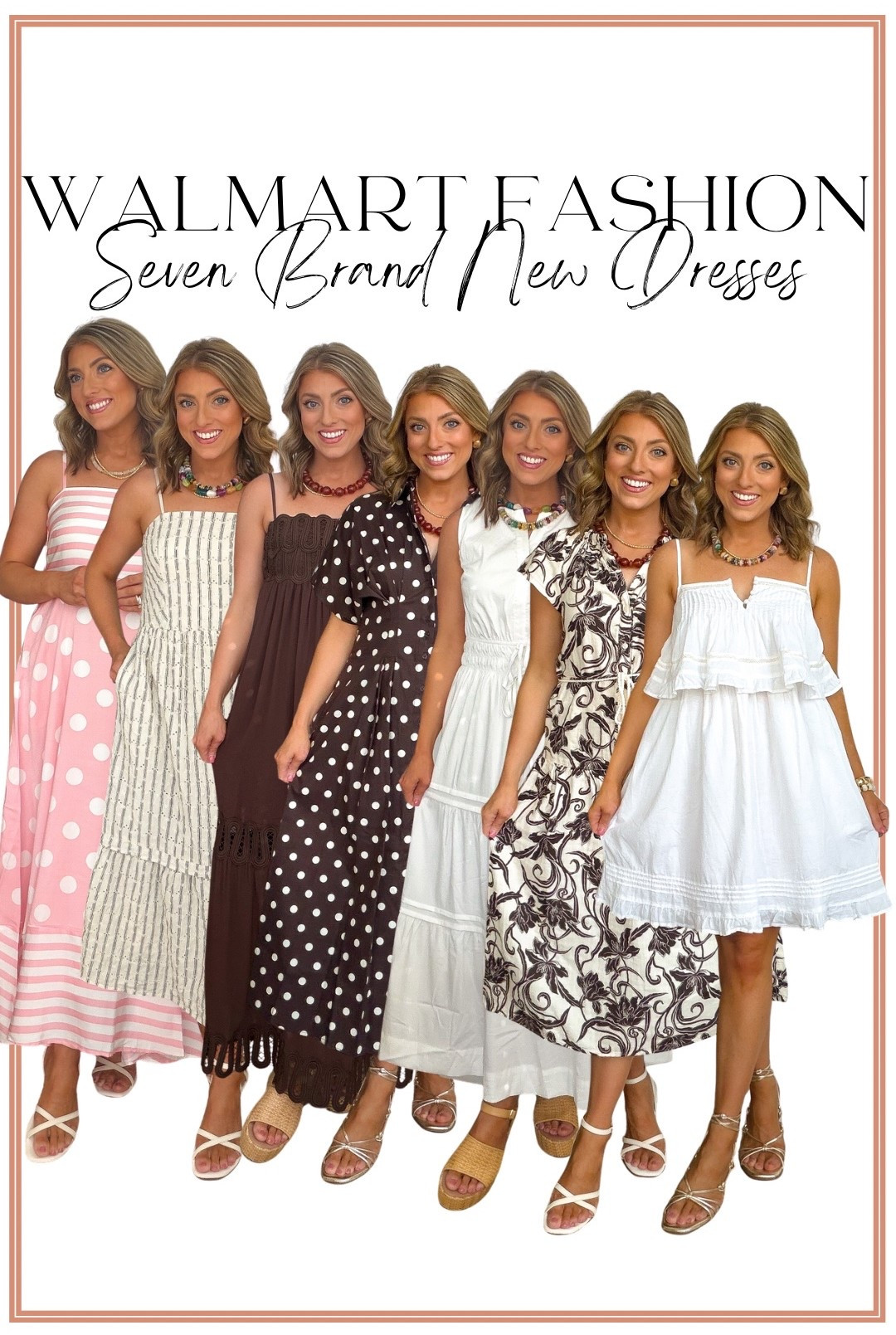 Seven brand new Walmart dresses… and I honestly don’t know how I’m supposed to pick a favorite. 🤍👗

From everyday casual to vacation-ready, brunch, church, weddings, baby showers, and everything in between, Walmart has been absolutely delivering on dresses this season. The quality, fit, and details look so much more expensive than they are, and several of these styles are already selling fast.

If you’re looking for affordable summer dresses, vacation outfits, wedding guest dresses, or versatile pieces you’ll wear on repeat, these new Walmart fashion arrivals are worth adding to your cart. Which one would you wear first… 1️⃣ 2️⃣ 3️⃣ 4️⃣ 5️⃣ 6️⃣ or 7️⃣? ✨

#walmartfashion #walmartfinds #walmartstyle #walmartnewarrivals #affordablefashion #summerdresses #casualstyle #vacationoutfits #vacationdress #brunchoutfit #weddingguestdress #momstyle #everydaystyle #ootd #dressseason #fashionfinds #budgetfriendlyfashion #styleinspo #lookforless #summerstyle #affordablestyle #fashionover40 #fashionover30 #womenstyle #trendingfashion #outfitideas #dailyoutfit #shopwalmart #newarrivals #summerfashion

#LTKootd #LTKPetite