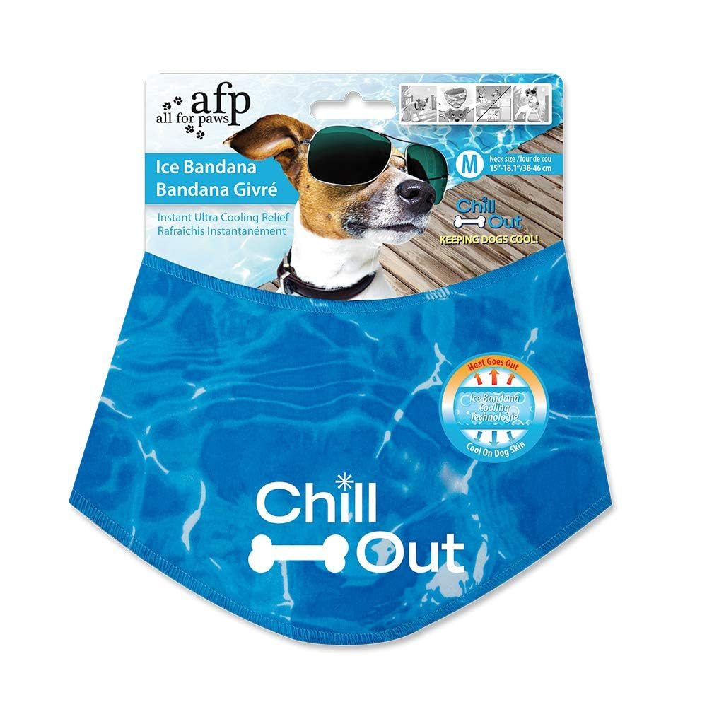 ALL FOR PAWS Chill Out Dog Ice Bandana, Instant Cooling Pet Bandana, Breathable Scarf Dog Cat Ice... | Amazon (US)