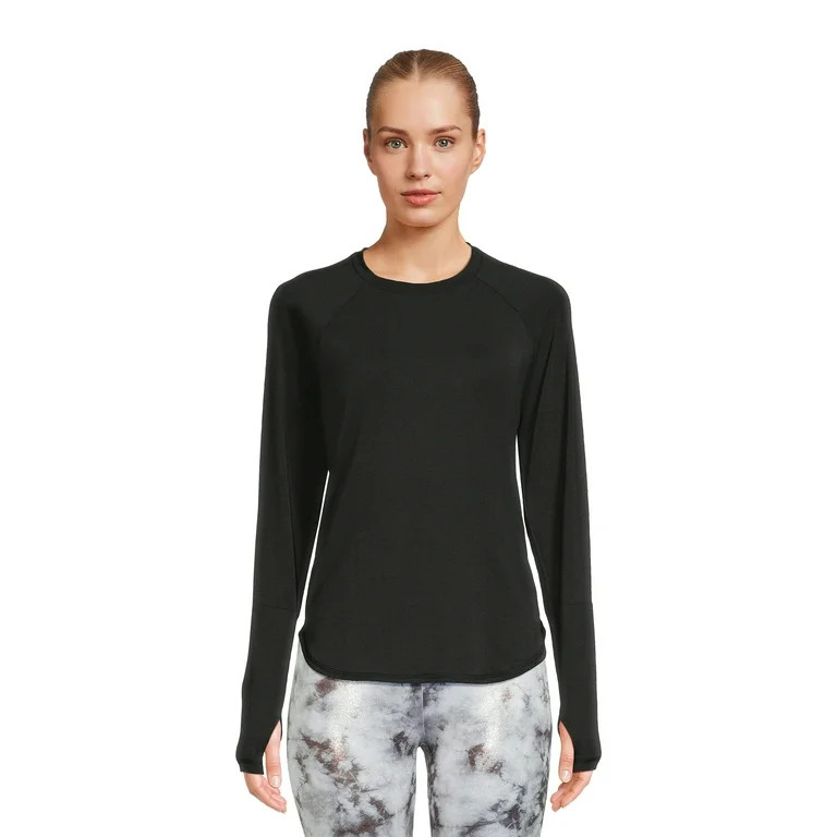 Avia Women’s Performance Tee with Long Sleeves, Sizes XS-3XL | Walmart (US)