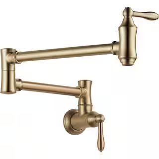Delta Traditional Wall-Mounted Potfiller in Champagne Bronze 1177LF-CZ - The Home Depot | The Home Depot